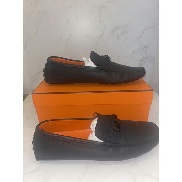 Hermes Men's Loafers in Black - Like New, Size 45 - Picture 5 of 5